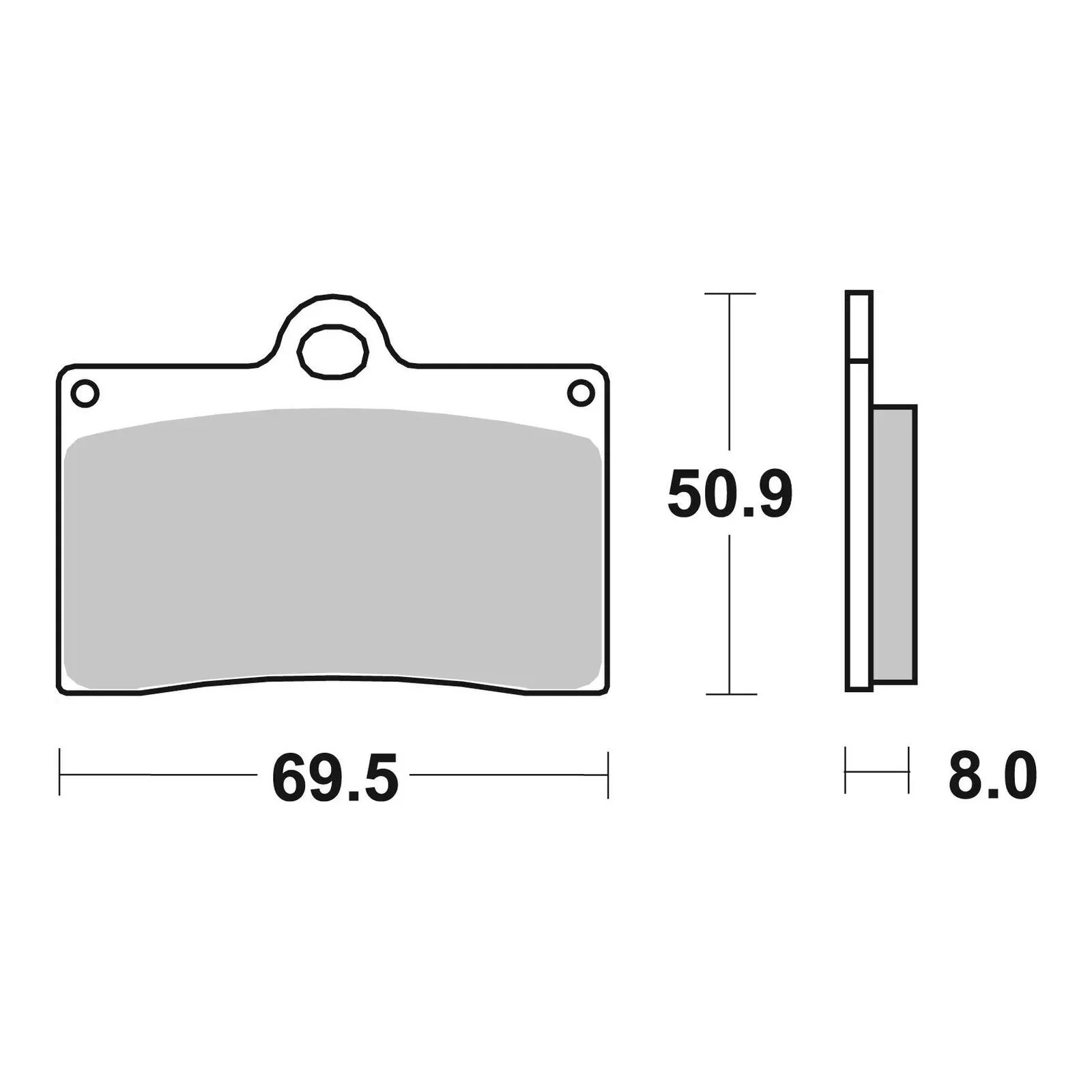 Brembo Upgrade Brake Pad Carbon Ceramic Front 07BB15RC - Image 3