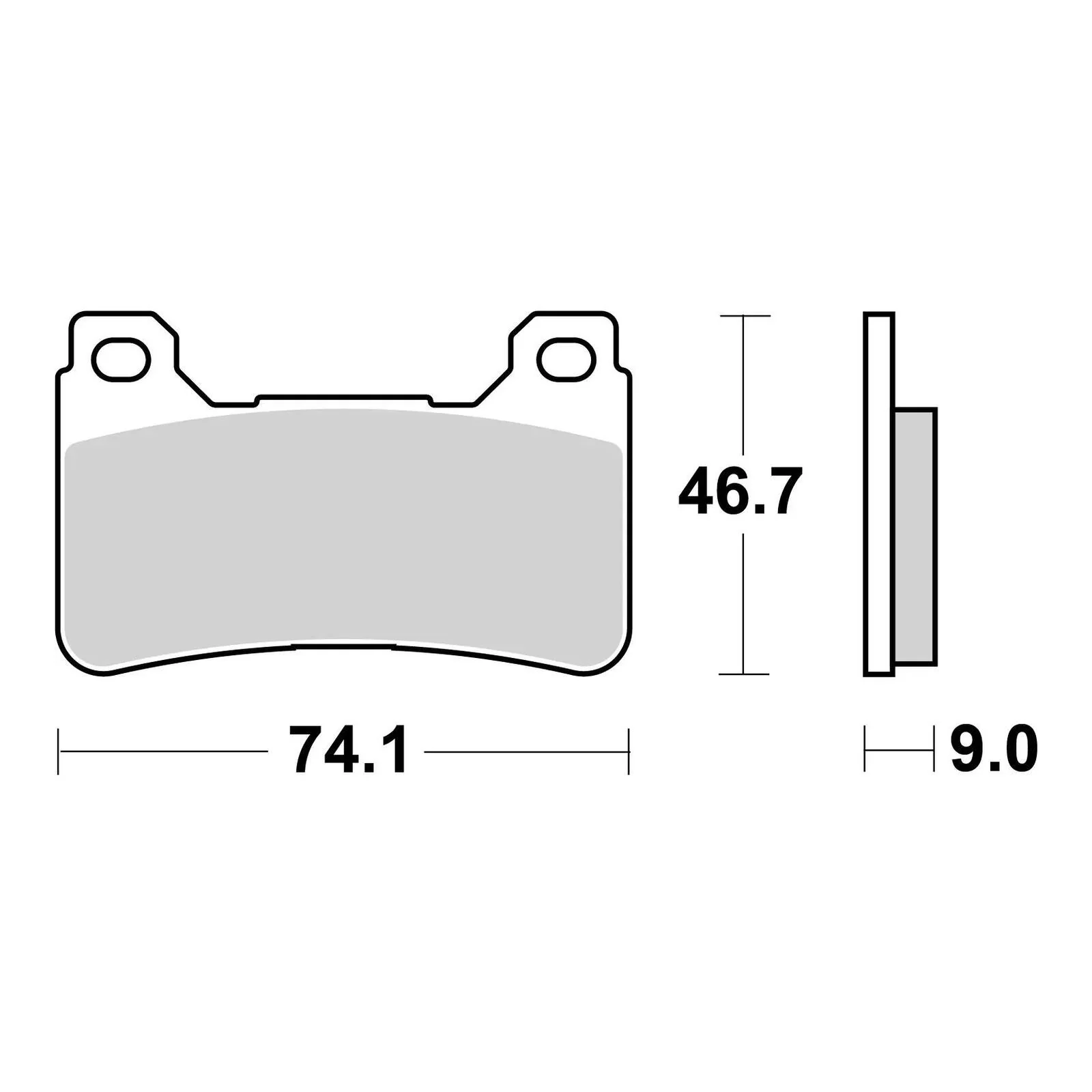Brembo Upgrade Brake Pad Carbon Ceramic Front 07HO50RC - Image 3