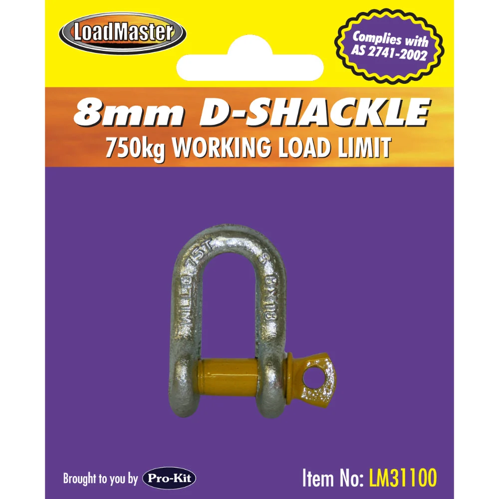 D Shackle 8mm 0.75T