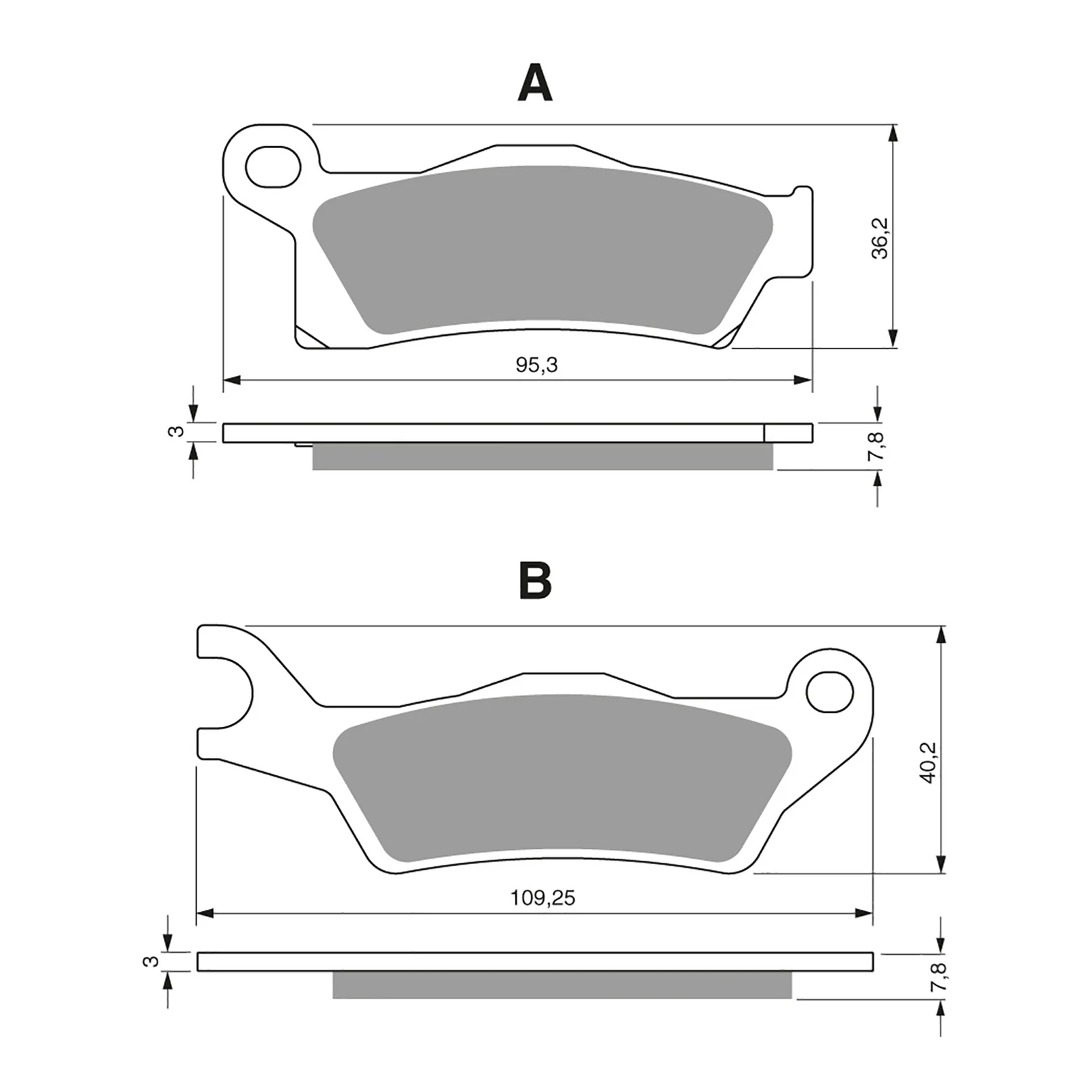GOLDfren Brake Pads Off-Road Racing GF310 - K5 ( PR450 ) - Image 2
