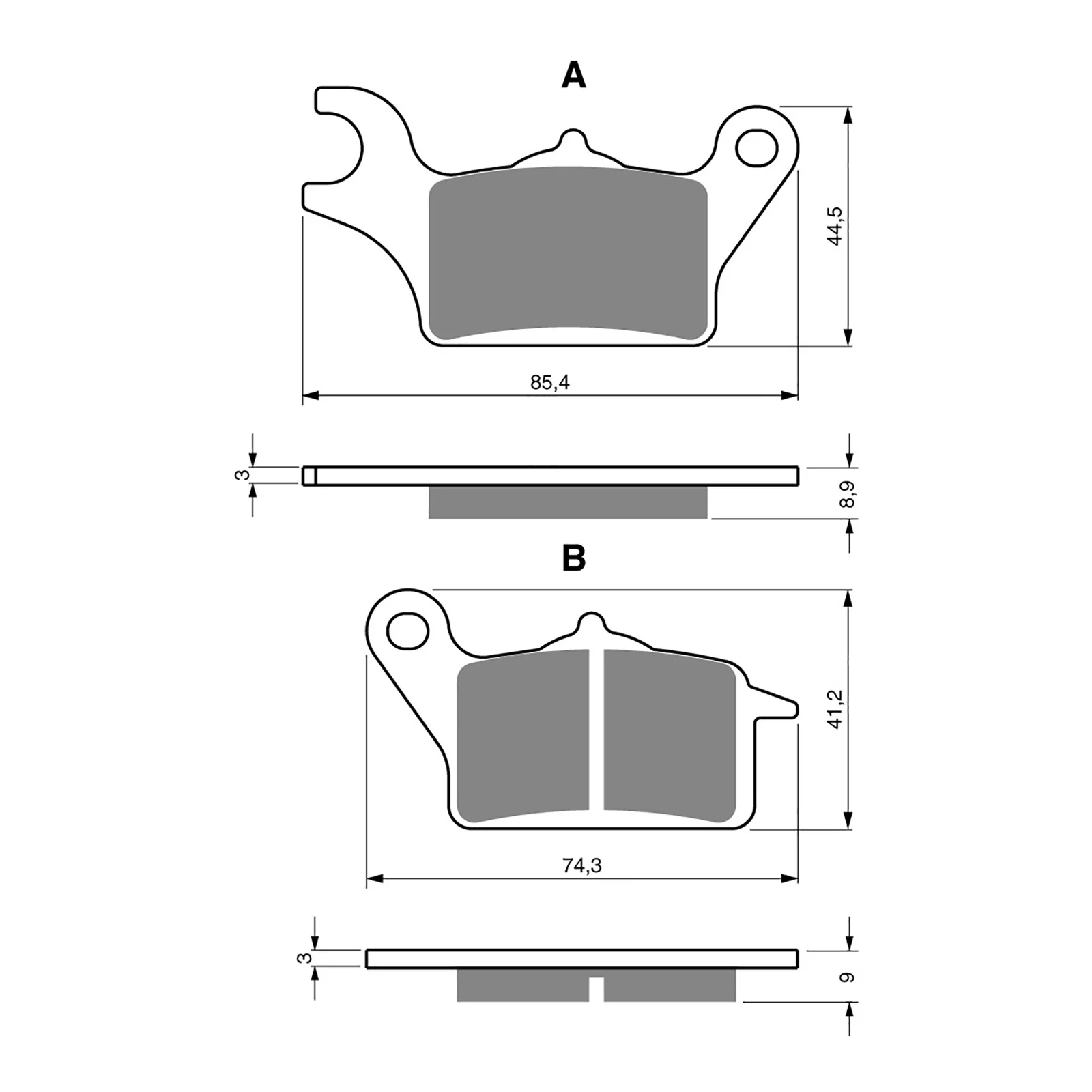 GOLDfren Brake Pads Sintered Sports GF358 - S3 ( P481 ) - Image 2