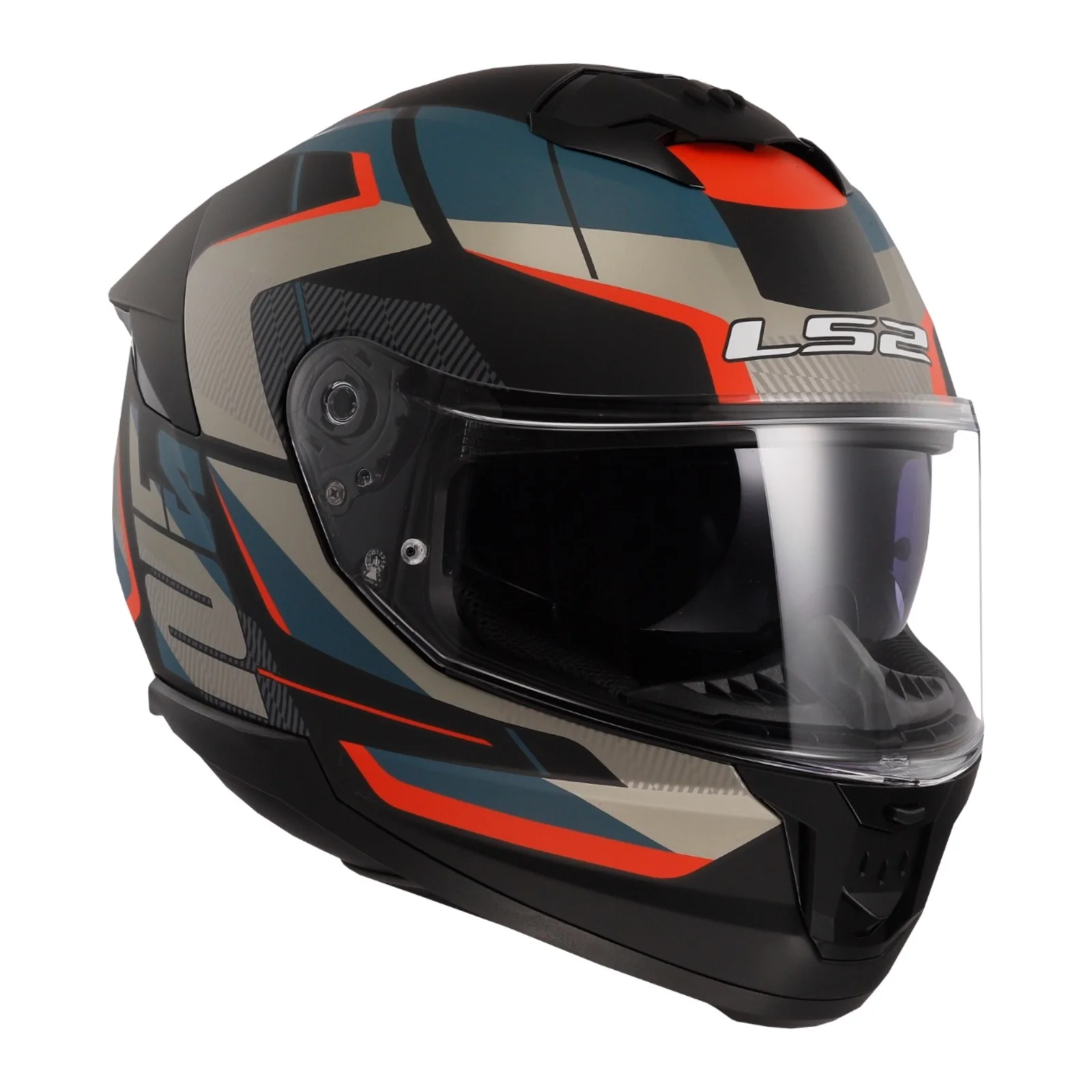 LS2 FF808 Stream II Road Helmet - Matte Black / Blue 06 - Image 7